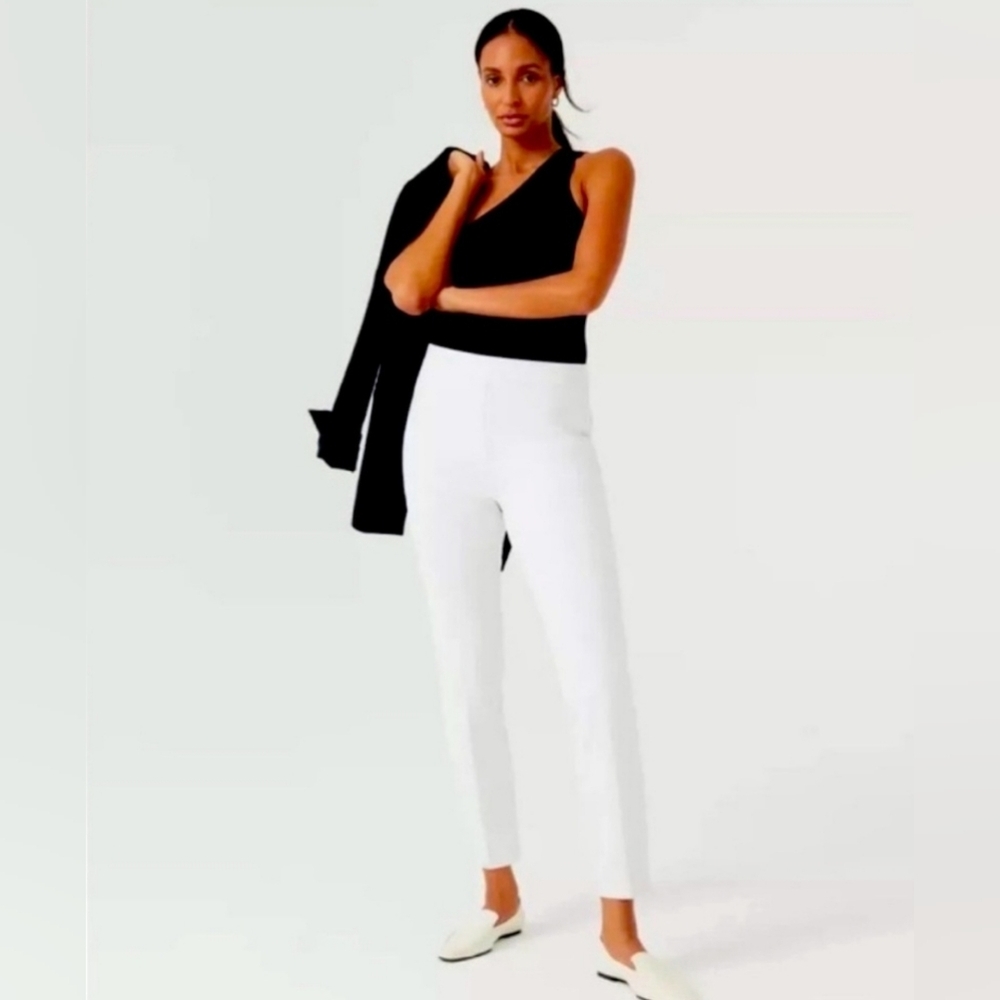 SPANX White Straight-Leg Pants M and MT